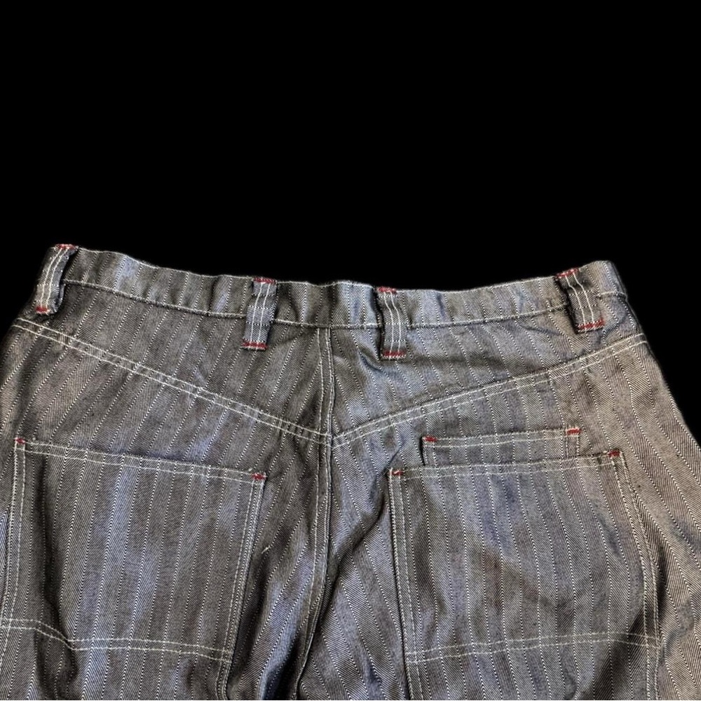 Spirit First / Denim First shiny silver metallic wide leg baggy jeans - Picture 3 of 5